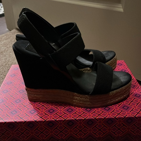Tory Burch Black Slingback wedge - Picture 6 of 9